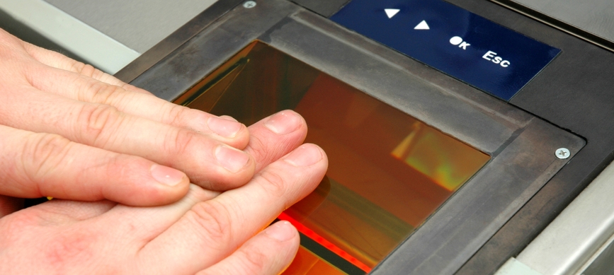 fingerprints are being taken